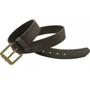 True Religion Men's Brown Leather All Over Embossed Logo Adjustable Belt New‎ 40